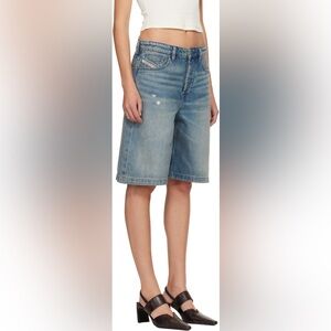 Diesel Denim Long Wide Leg Shorts - size 26